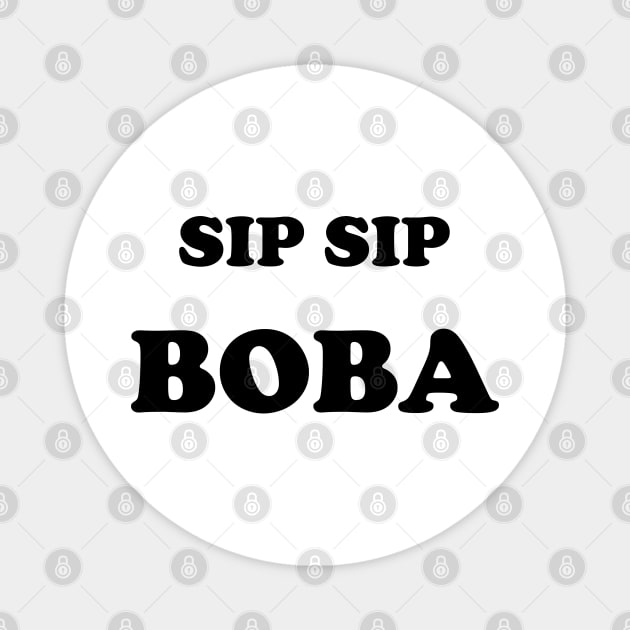 Sip Sip Boba Magnet by Kelly Gigi